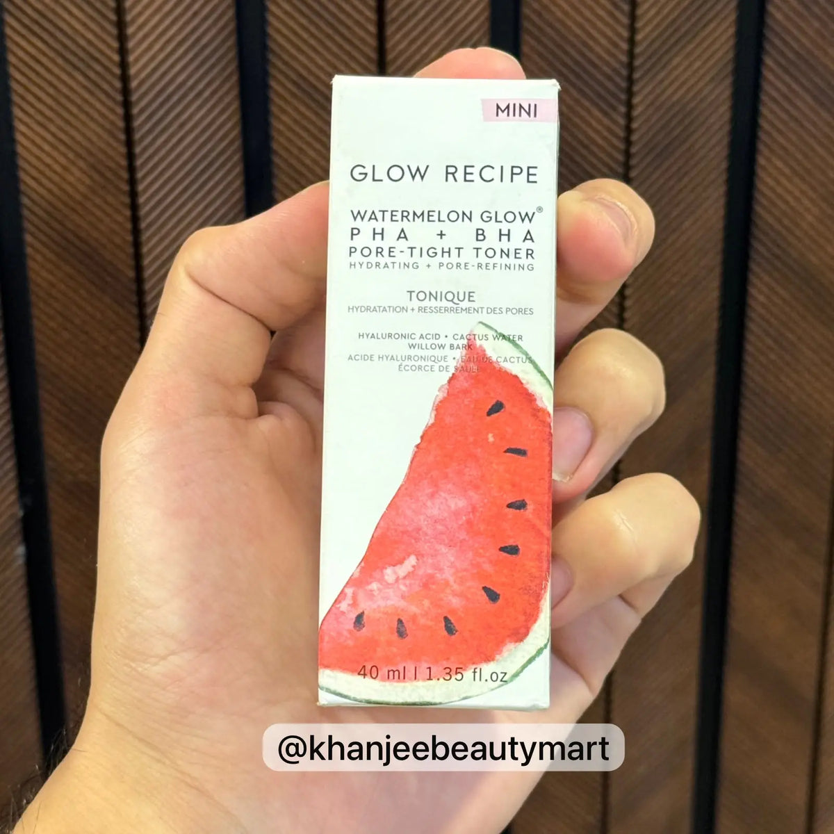 Glow Recipe Watermelon Glow PHA + BHA Pore-Tight Toner (Mini) – With Hyaluronic Acid, Cactus Water & Willow Bark – 40 ml / 1.35 fl. oz.