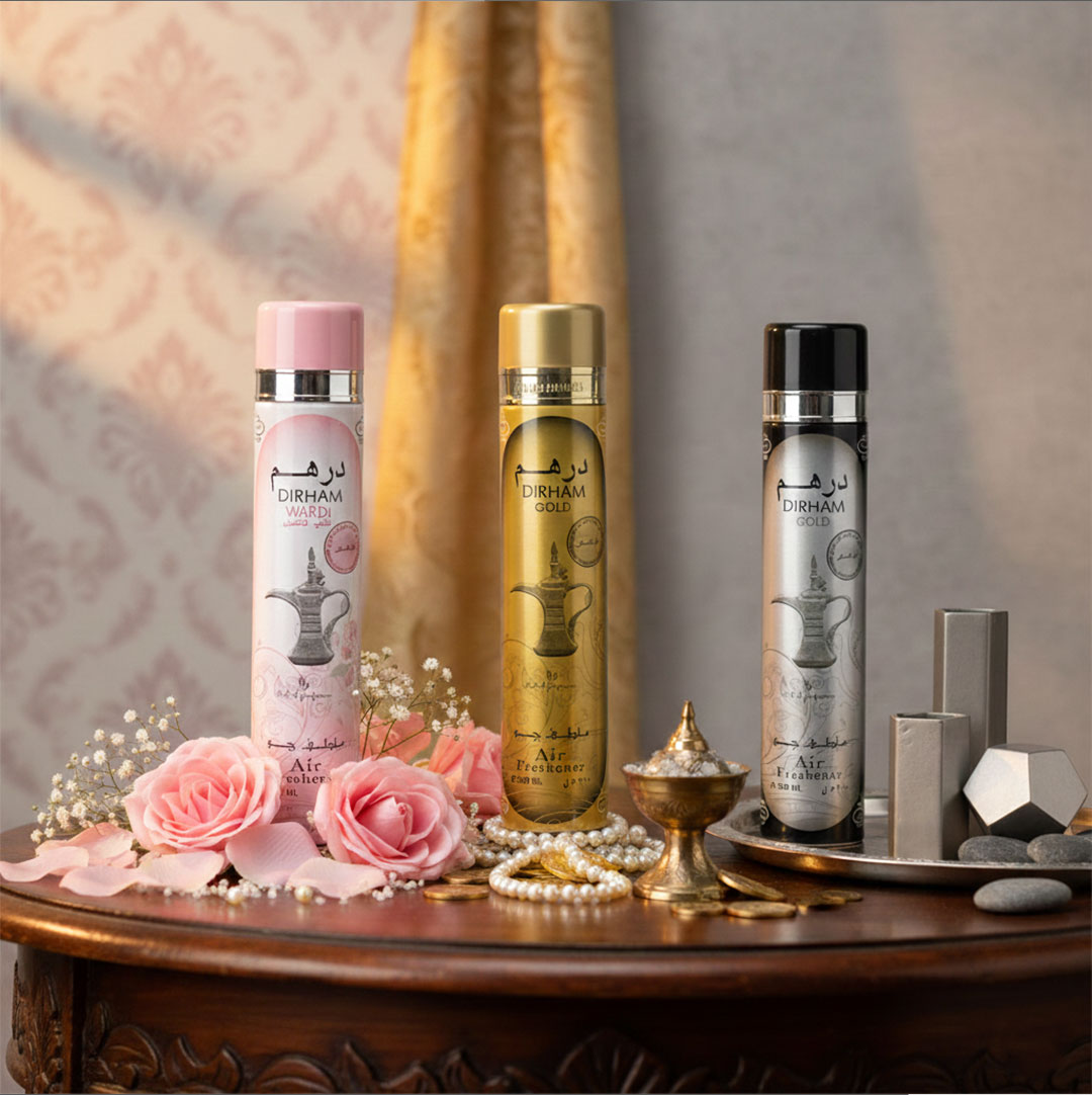 Ard Al Zaafaran Dirham Series Air Freshener - Wardi & Gold Editions 300ml