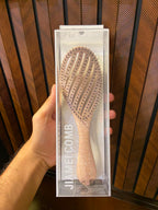 Jiamei Vented Detangler Hair Brush - Anti-Knot Flexible Comb (Pink Speckled)