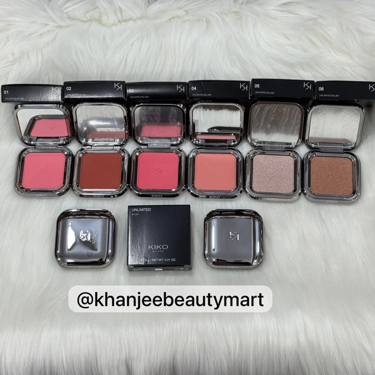 KIKO Milano Unlimited Blush Complete 6-Shade Long-Lasting Powder Blush Range