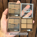 ROMANTIC COLOR Professional Eyebrow Powder 4-Shade Palette with Applicator Brush