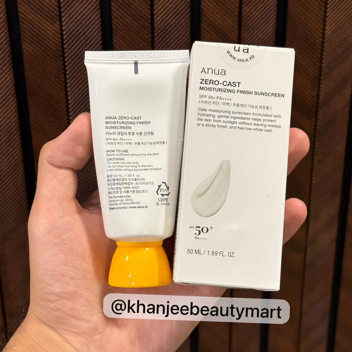Anua Zero-cast™ Moisturizing Finish Sunscreen SPF 50+ PA++++