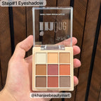 Tik Tok 3-Layer All-In-One Makeup Palette (Eyeshadow, Blush & Contour)