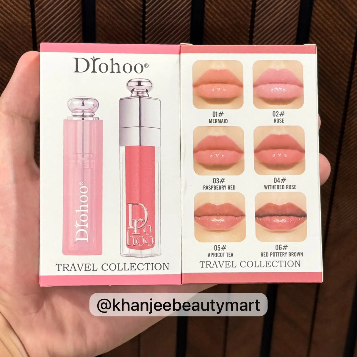 Drohoo Travel Collection Hydrating Lip Gloss & Lip Balm Set (6 Shades Available)