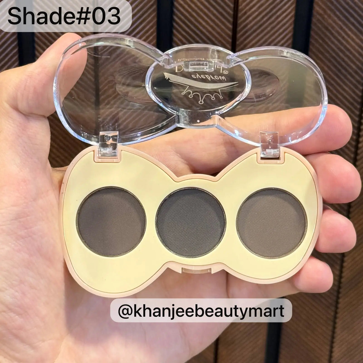 DoDo Girl Bow-Shaped 3-Color Eyebrow Powder Palette Kit