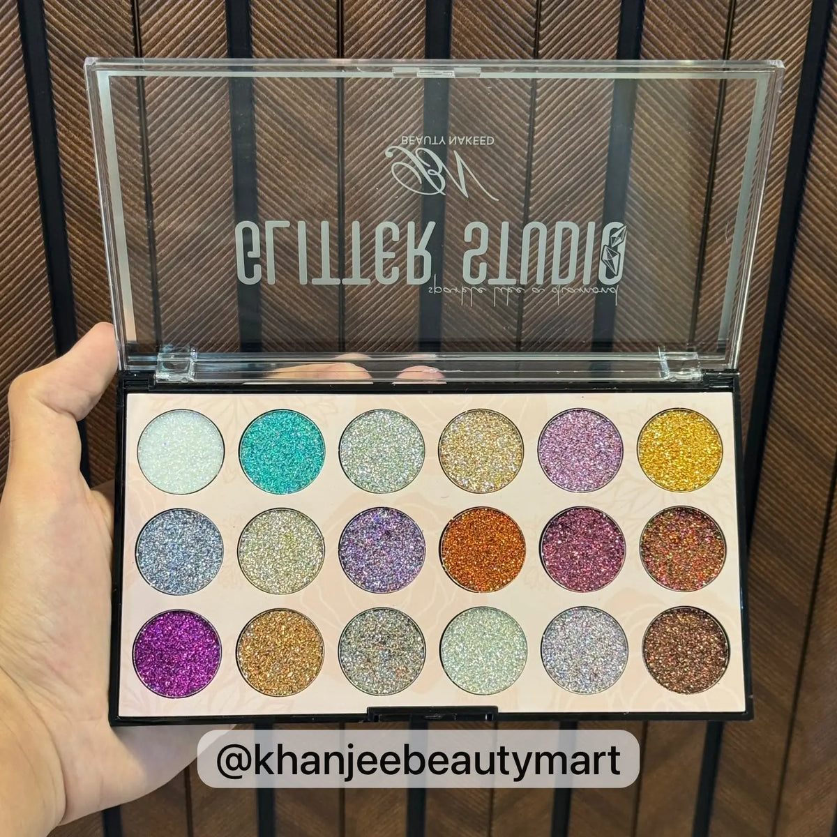 Beauty Nakeed GLITTER STUDIO 18-Color Pressed Glitter Eyeshadow Palette