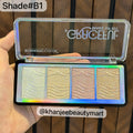ROMANTIC COLOR Graceful 4-Color Shimmer Highlighter Palette Kit