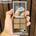 ROMANTIC COLOR Professional Eyebrow Powder 4-Shade Palette with Applicator Brush