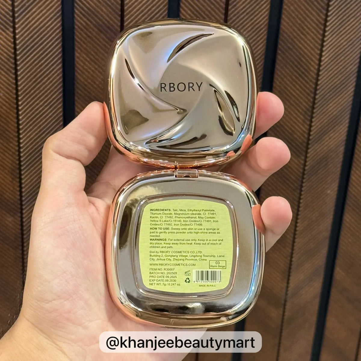 RBORY Perfect Finish Face Powder Compact