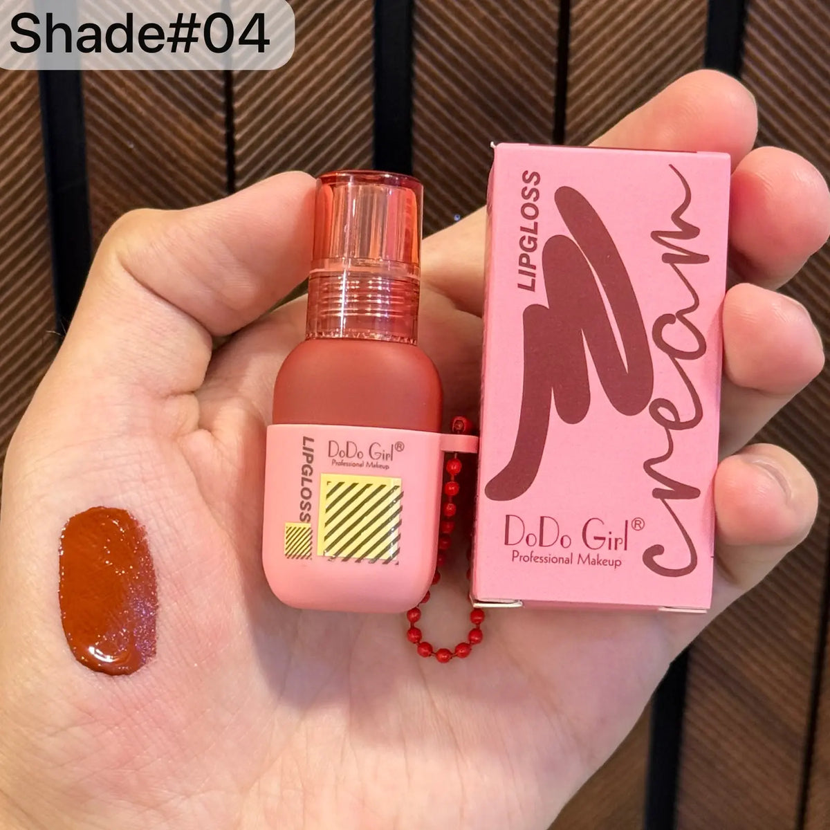 DoDo Girl Cream Lip Gloss Keychain Set (4 Shades Available)