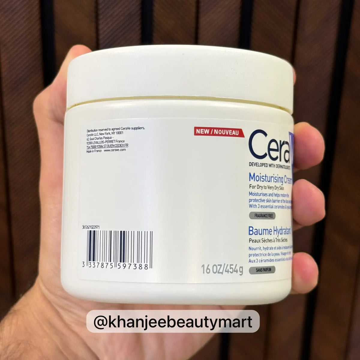 CeraVe Moisturising Cream for Dry to Very Dry Skin – With 3 Essential Ceramides & Hyaluronic Acid – 16 OZ (454 g)