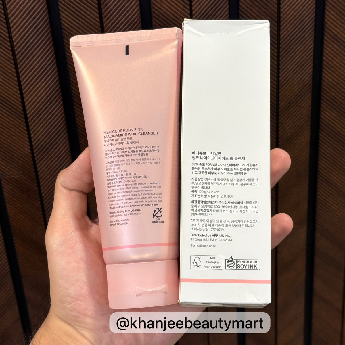 Medicube PDRN Pink Niacinamide Whip Cleanser – With 99% High Purity Salmon PDRN & Niacinamide – 120 g / 4.23 oz.