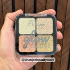 FIT wee Premium "Make Me Glow" Highlighter Palette – 4 Colors Shimmer Illuminator Quad