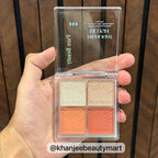 Pure Beauty Highlight Blush Palette – 4 Colors Shimmer & Blush Quad