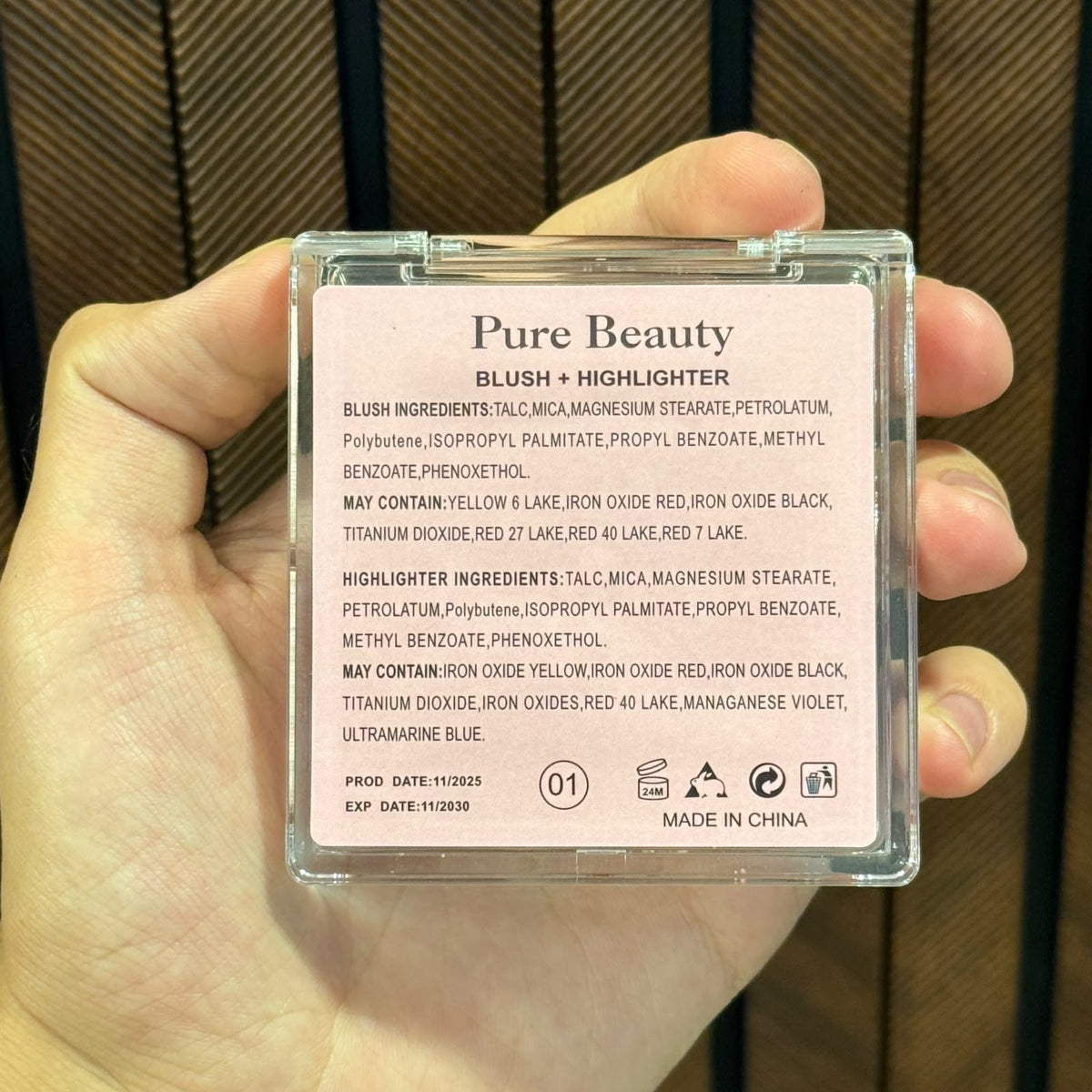 Pure Beauty Highlight Blush Palette – 4 Colors Shimmer & Blush Quad