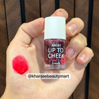RBORY Lip to Cheek Tint (Shade: Carmen) – Sparkling Pinkish Red Velvety Tint & Lip Stain (12.5ml)