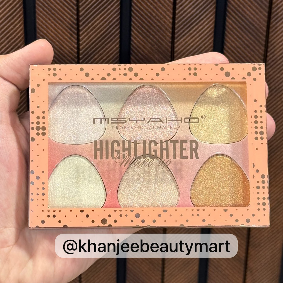 MSYAHO Professional Makeup 6-Color Teardrop Highlighter Palette