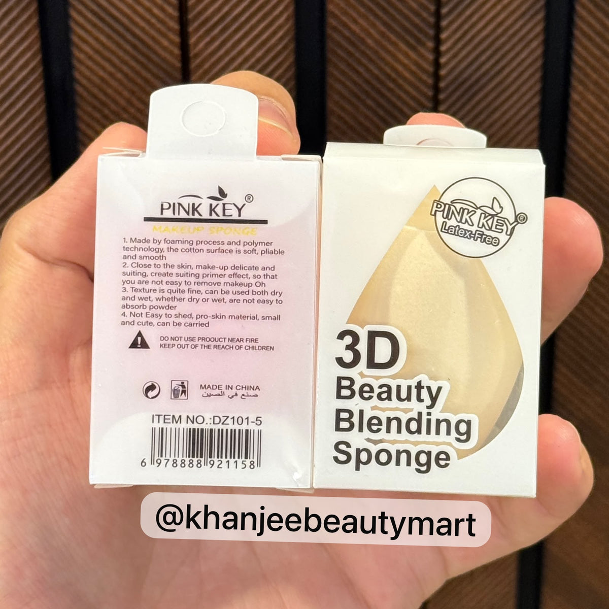 PINK KEY Latex-Free 3D Beauty Blending Sponge