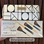 JustGlow Beauty Professional 10 Pc Makeup Brush Set