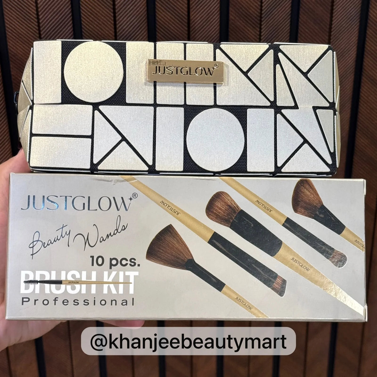 JustGlow Beauty Professional 10 Pc Makeup Brush Set