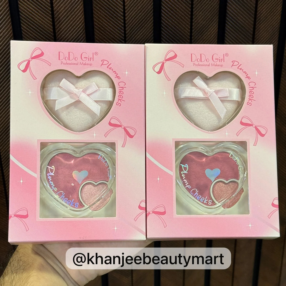 Plump Cheeks Blushon Palette & Makeup Puffs – 4 Color Blush Set