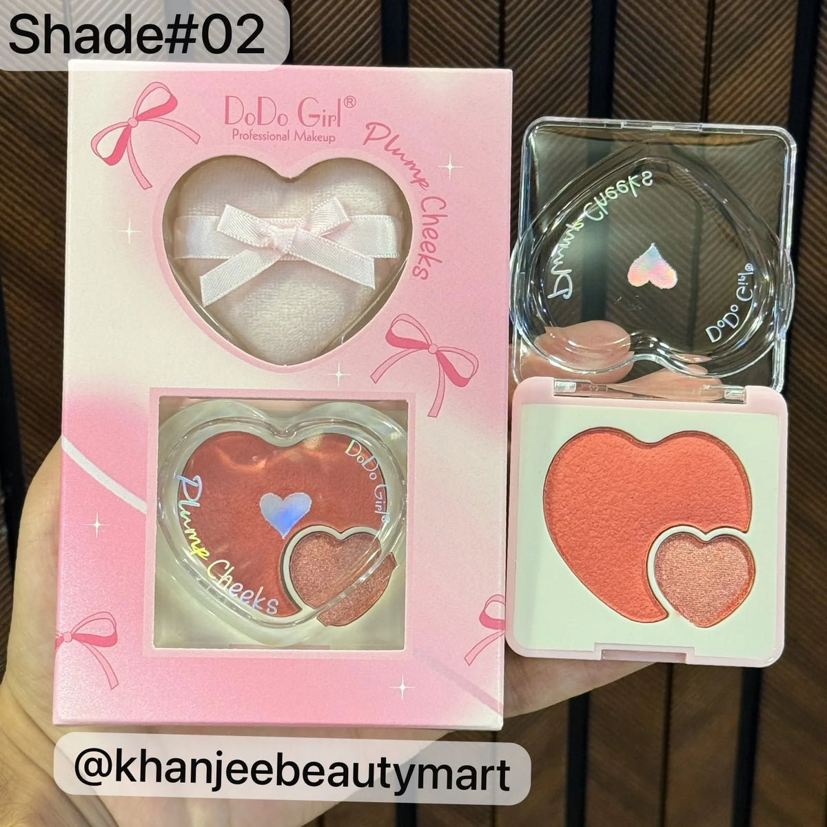 Plump Cheeks Blushon Palette & Makeup Puffs – 4 Color Blush Set