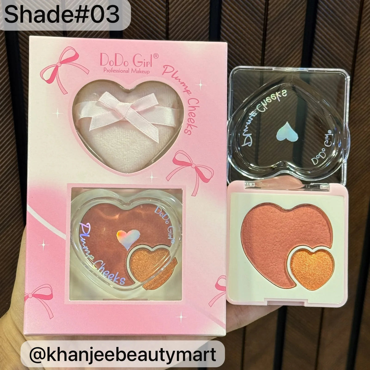 Plump Cheeks Blushon Palette & Makeup Puffs – 4 Color Blush Set