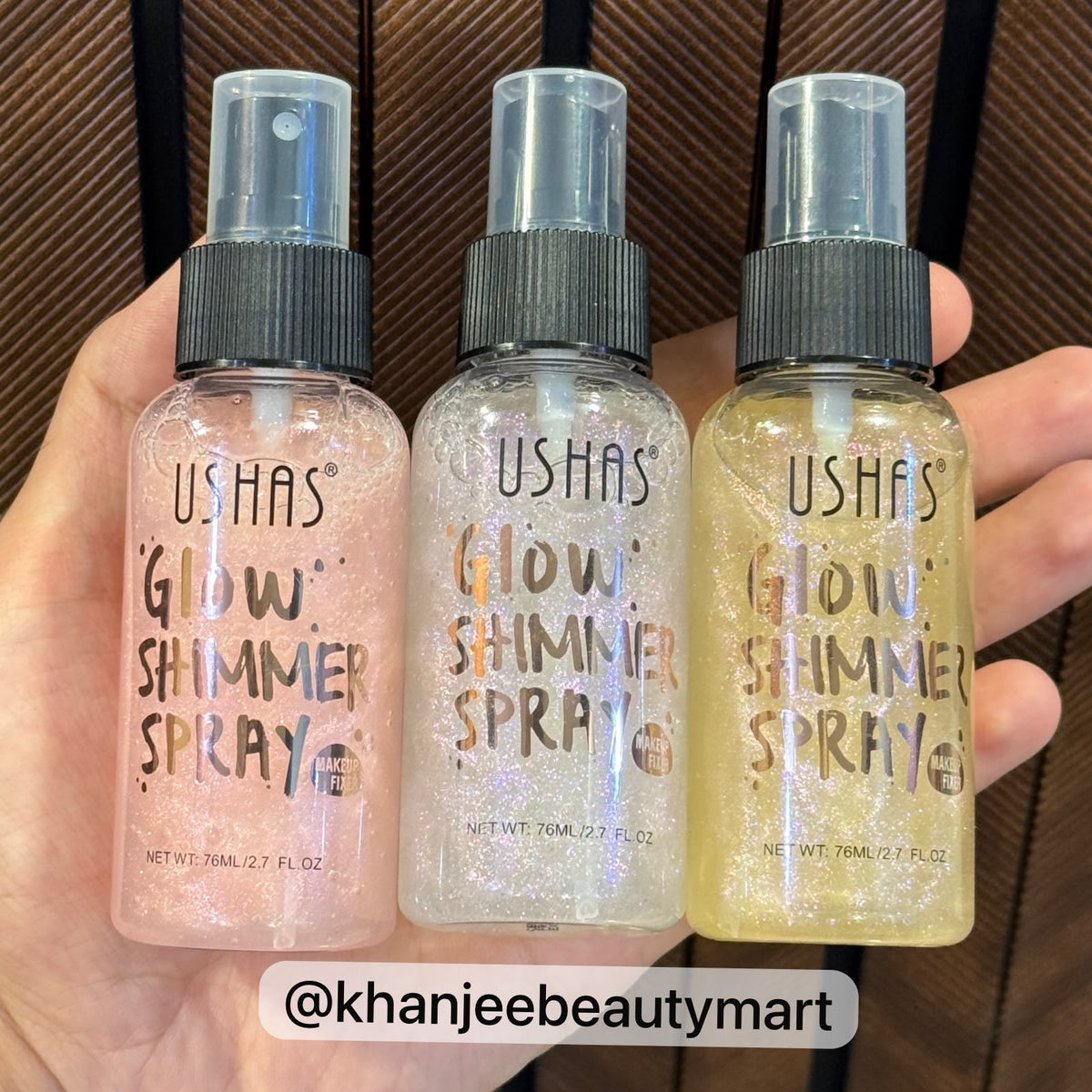 Ushas Glow Shimmer Fix Spray – Makeup Setting Spray