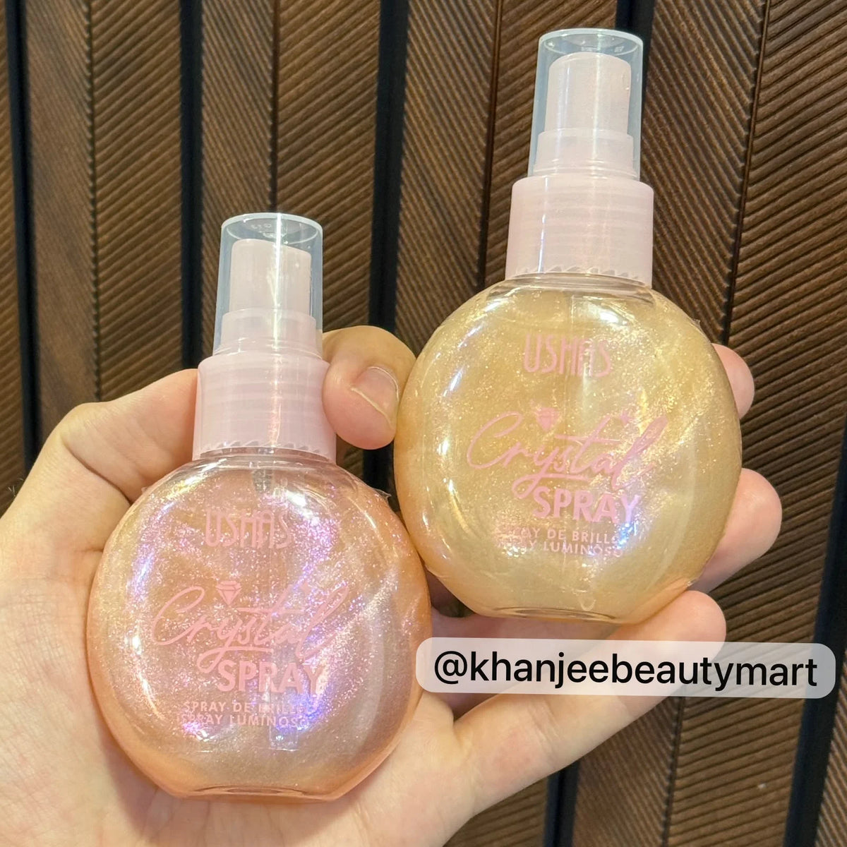 Ushas Crystal Spray Makeup Fixer & Shimmer Spray