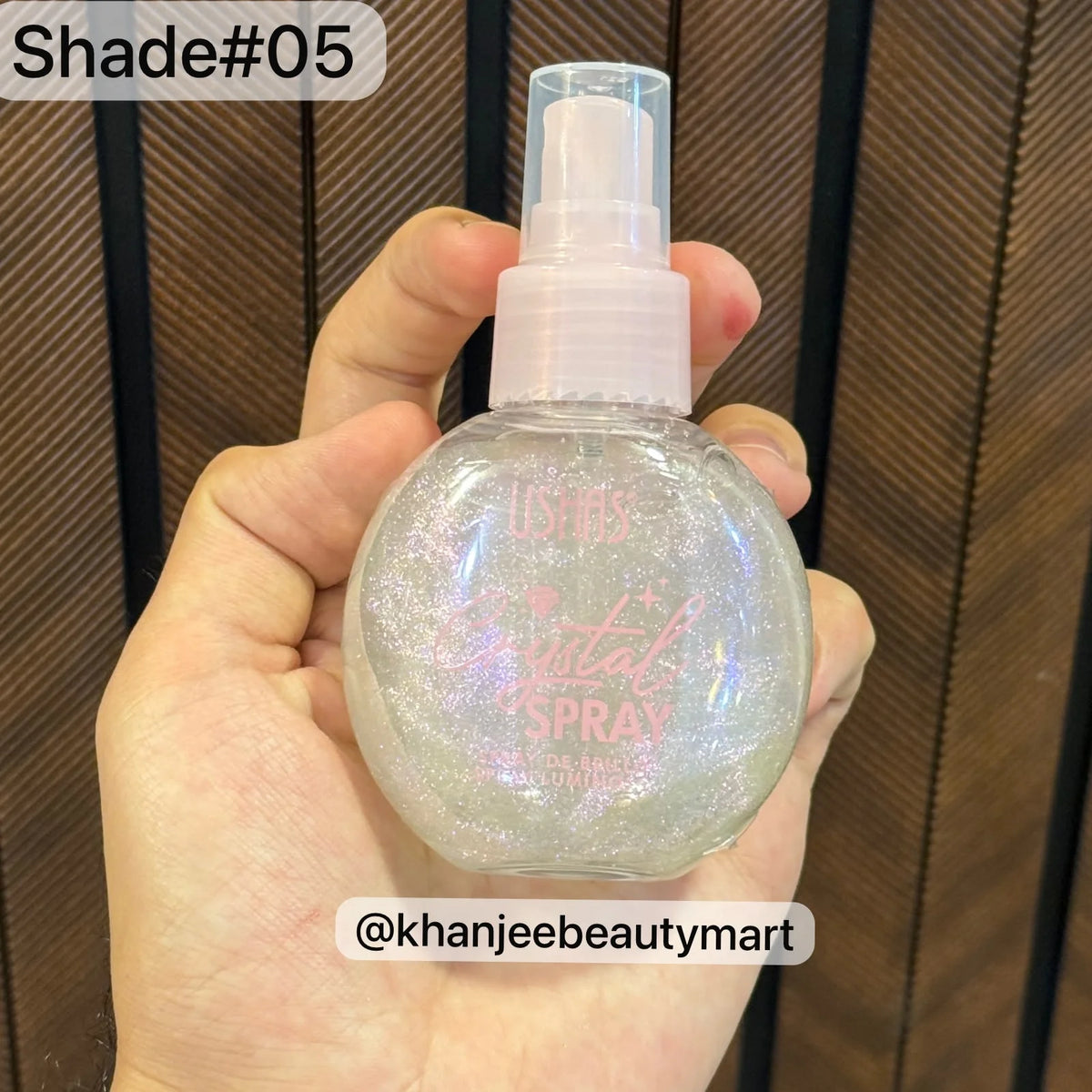 Ushas Crystal Spray Makeup Fixer & Shimmer Spray