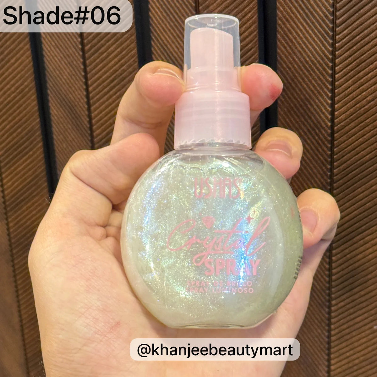 Ushas Crystal Spray Makeup Fixer & Shimmer Spray