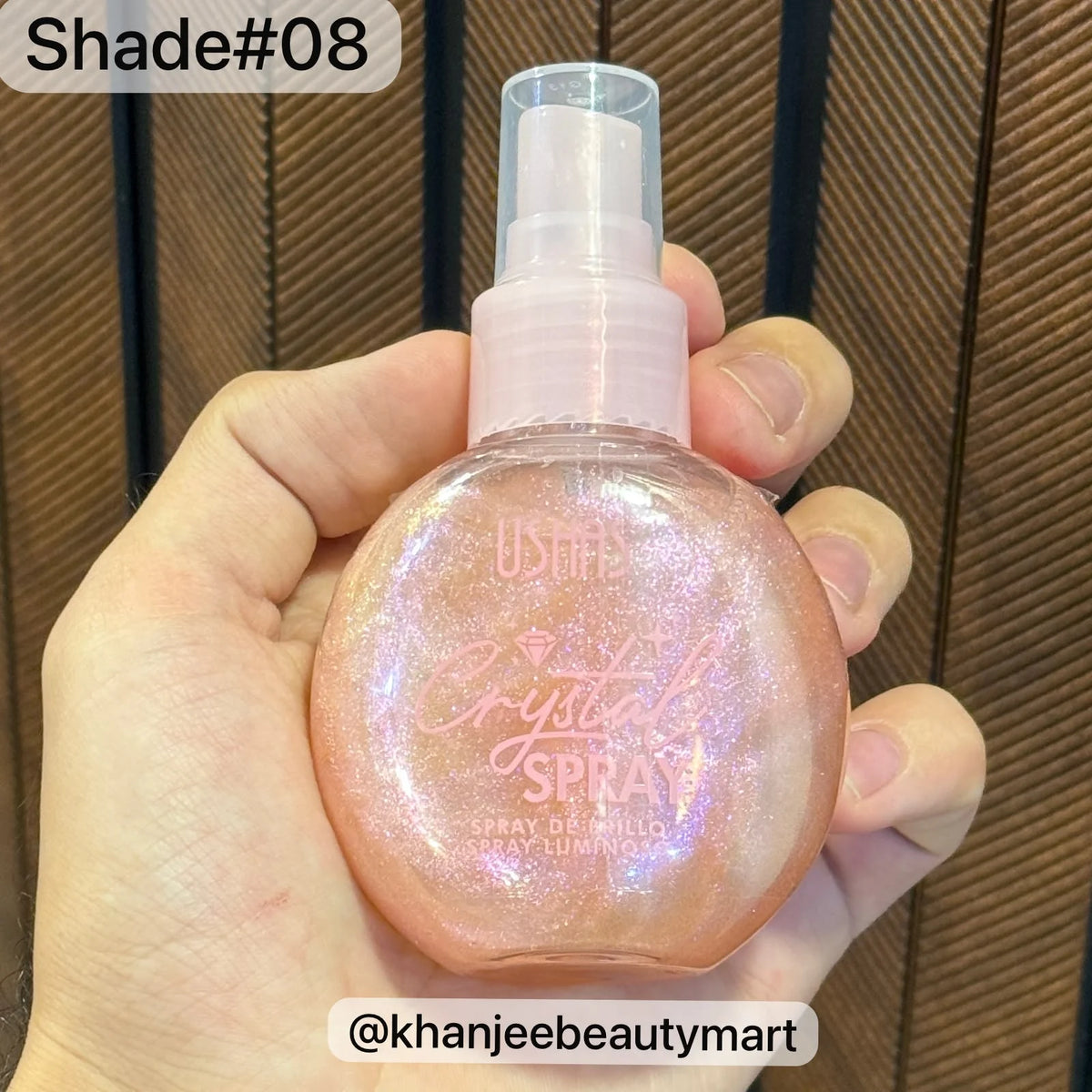 Ushas Crystal Spray Makeup Fixer & Shimmer Spray
