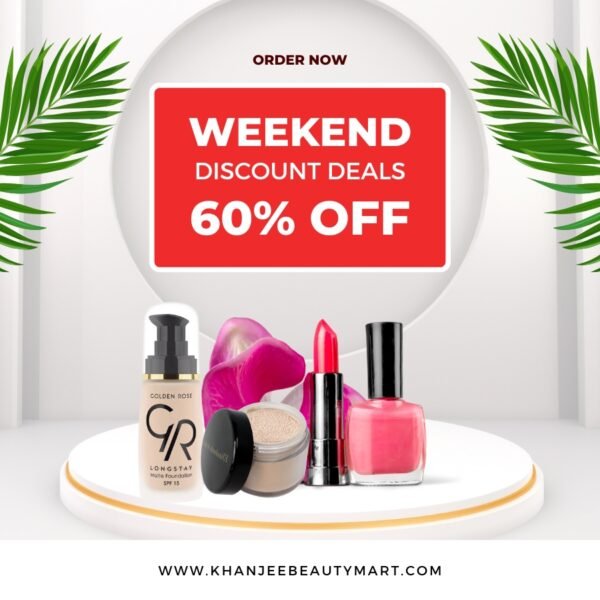 Makeup Weekend Discount Deal GR Foundation, Loose Powder, Lipstick, Nail Polish.