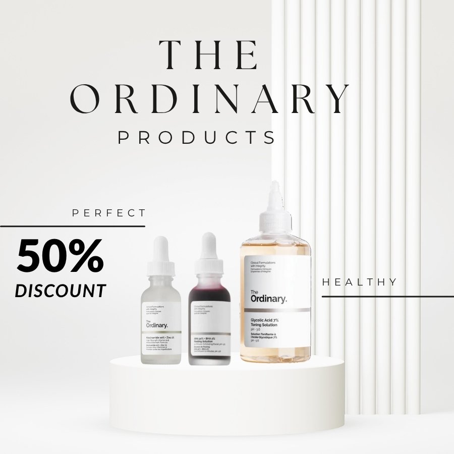 The Ordinary Deal 3 items On 50% off Peeling solution, Niacinamid, Glycolic toner