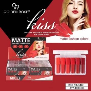 Qoiden Rose Matt Non-Stick Cup Lip Gloss 6-pc Packet