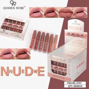 Qoiden Rose New Nude Colour Lip Gloss 6-pc Packet