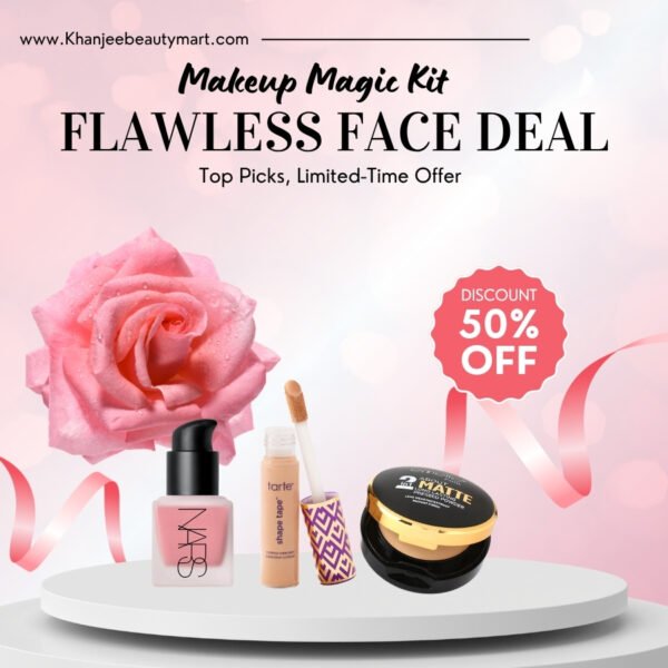 Makeup Magic Kit- Tart concealer, Nars Blush, Emelie Face-Powder