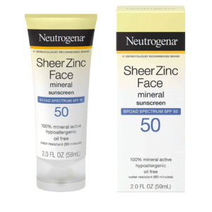 Neutrogena Sheer Zinc Face Dry-Touch Sunscreen, Broad Spectrum, SPF-50 88ml