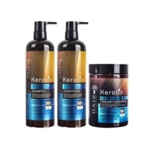 Keratin Shampoo & Conditioner - 900 ml & Keratin Creamy Hair Mask